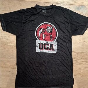 University of Georgia Bulldog Graphic Tee - Black and Red